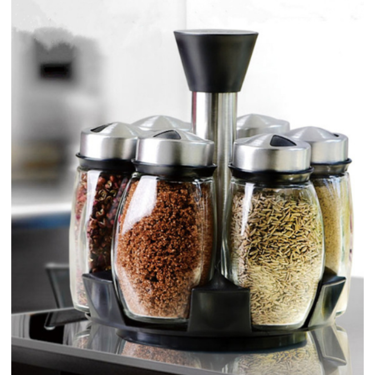 7-Piece Glass Spice Rack Set